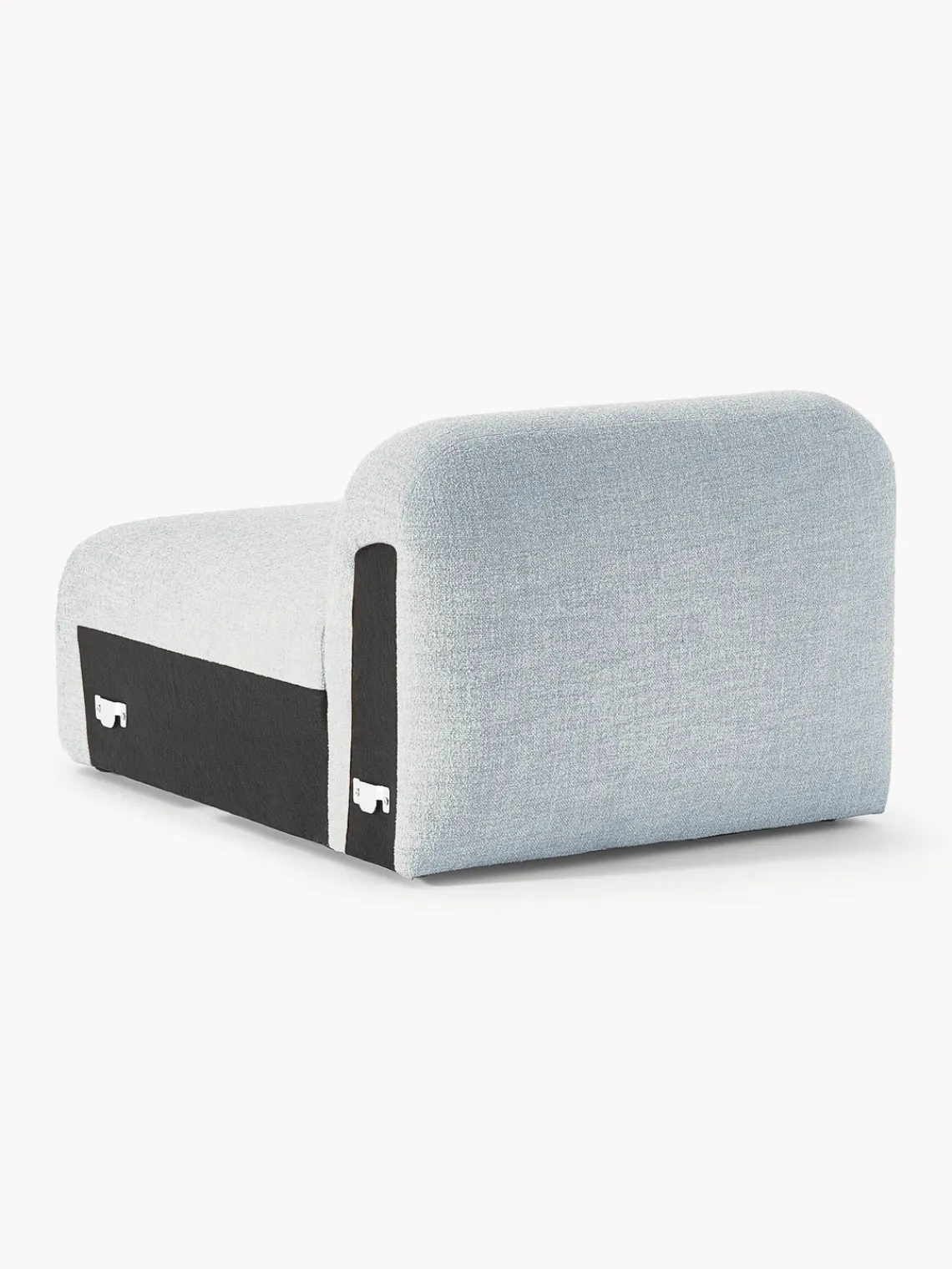 Sofás>Westwing Collection Módulo central en tejido bouclé Wolke Bouclé azul claro