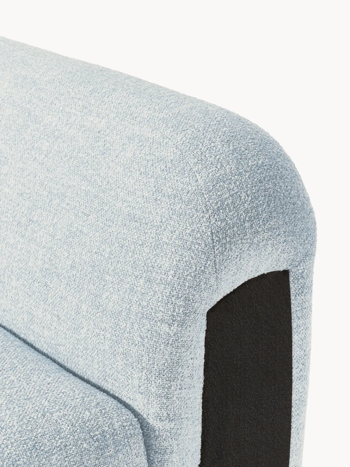 Sofás>Westwing Collection Módulo central en tejido bouclé Wolke Bouclé azul claro