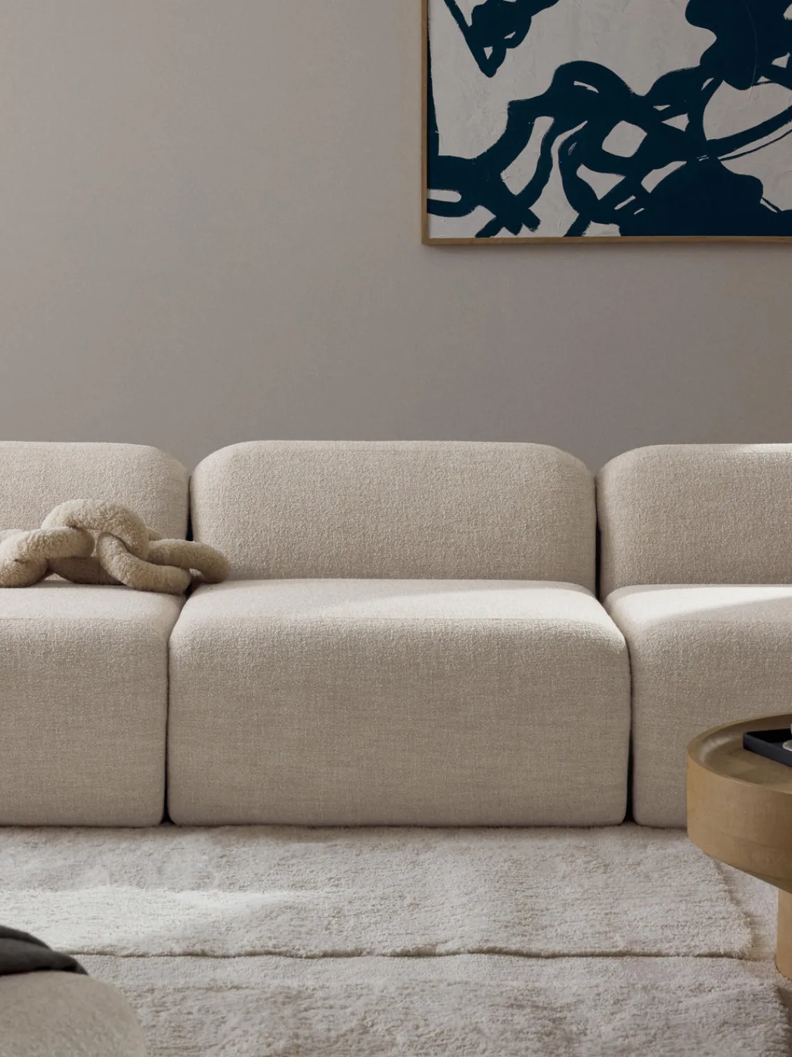 Sale Módulo central en tejido bouclé Wolke Sofás