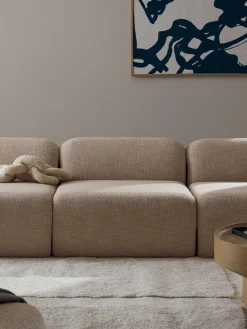 New Módulo central en tejido bouclé Wolke Sofás