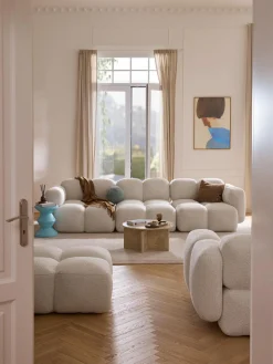 Discount Módulo central en tejido bouclé Tayla Sofás