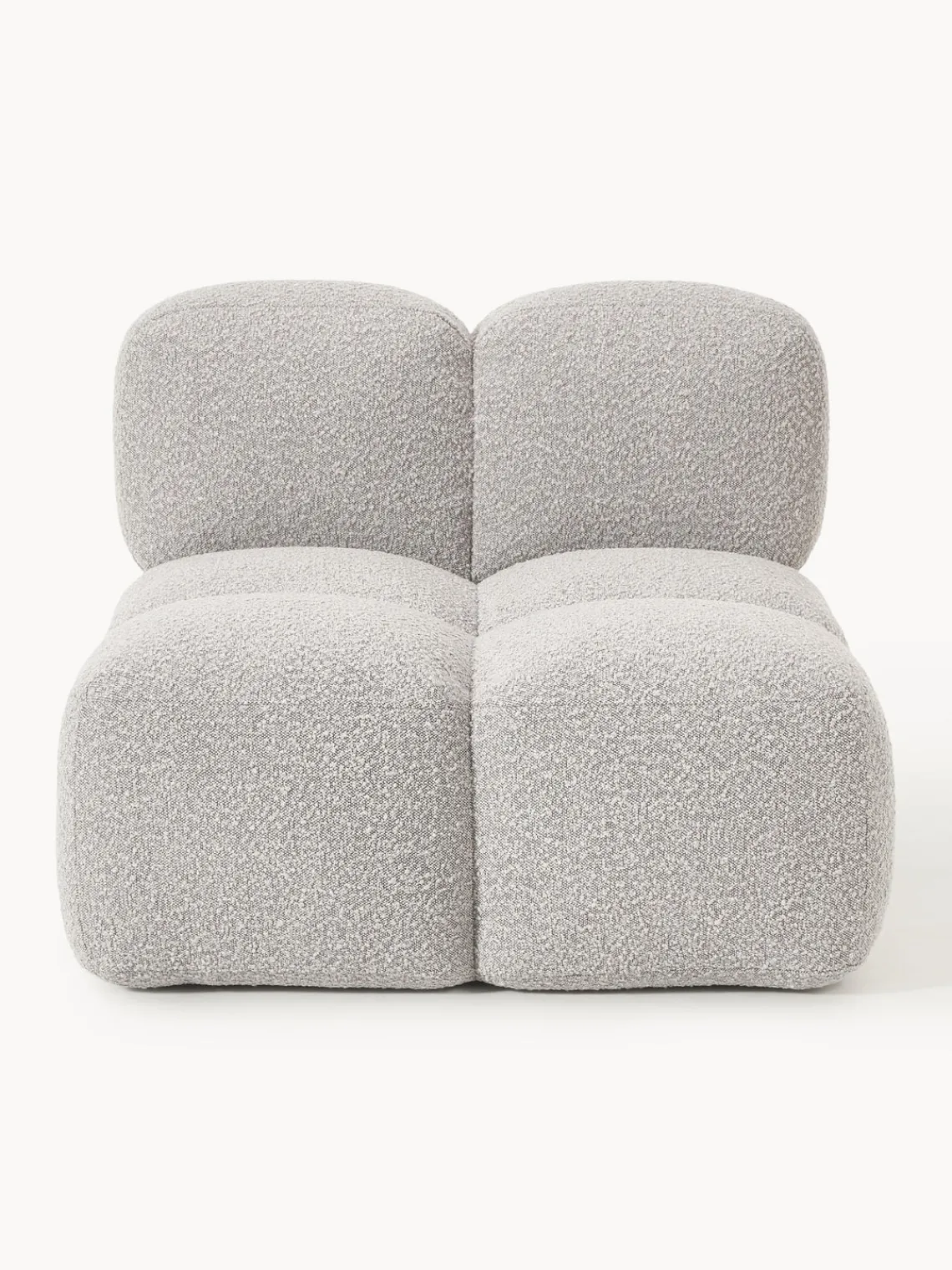 Sofás>Westwing Collection Módulo central en tejido bouclé Tayla Bouclé taupe