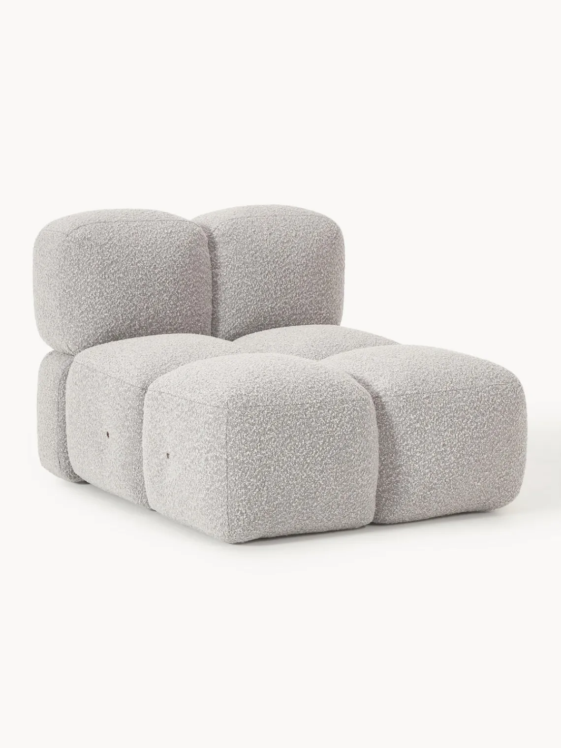 Sofás>Westwing Collection Módulo central en tejido bouclé Tayla Bouclé taupe