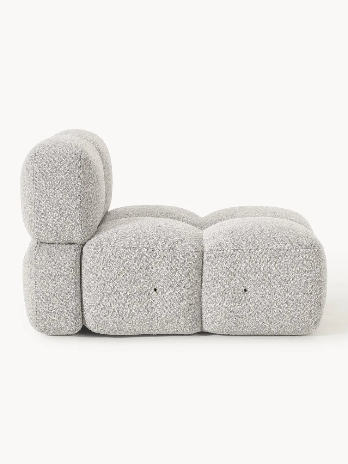 Sofás>Westwing Collection Módulo central en tejido bouclé Tayla Bouclé taupe