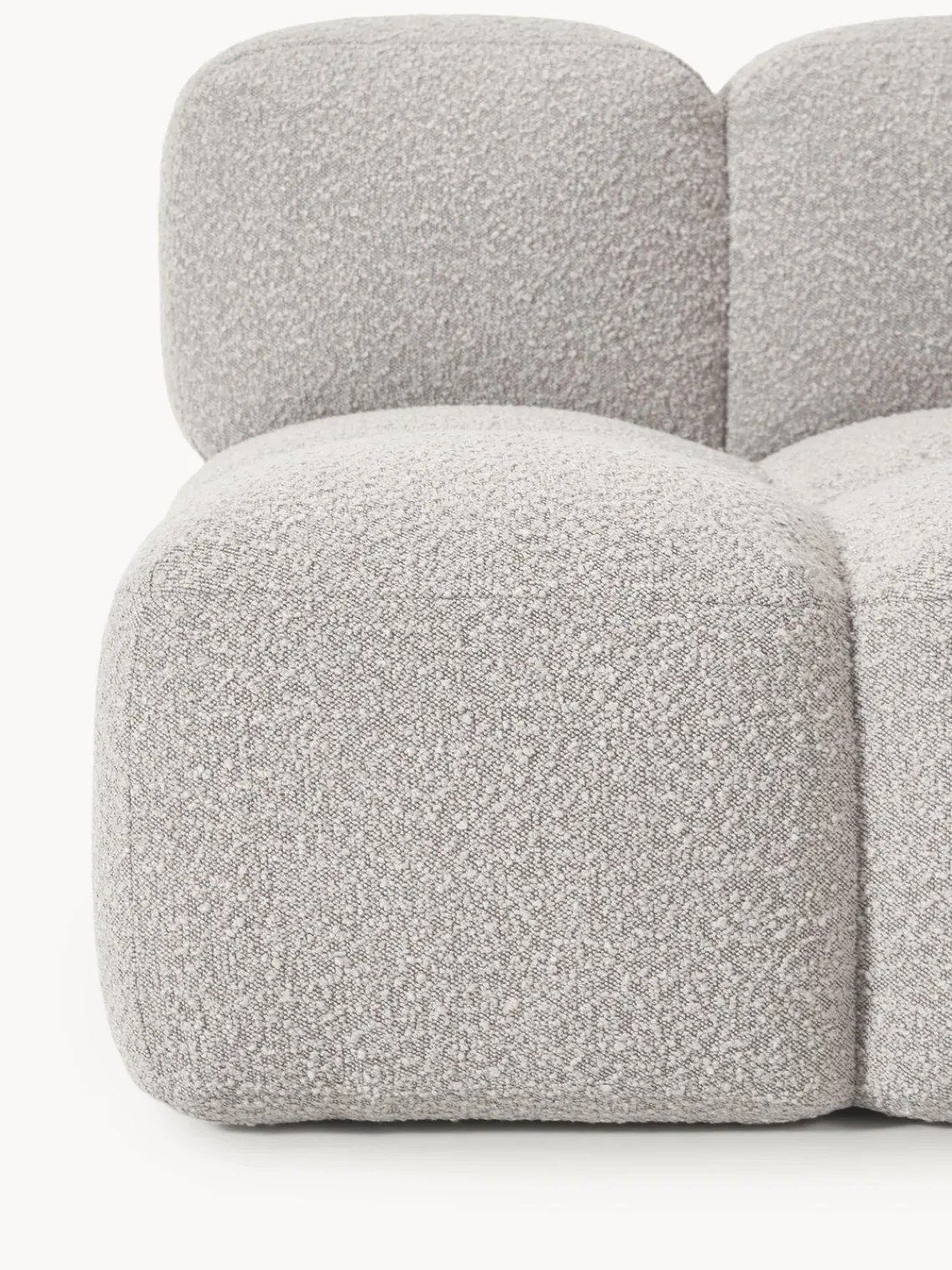 Sofás>Westwing Collection Módulo central en tejido bouclé Tayla Bouclé taupe