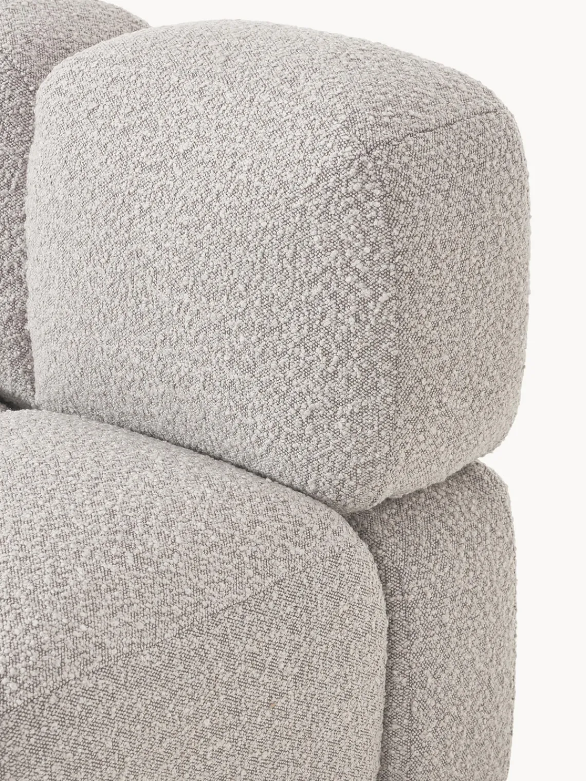 Sofás>Westwing Collection Módulo central en tejido bouclé Tayla Bouclé taupe