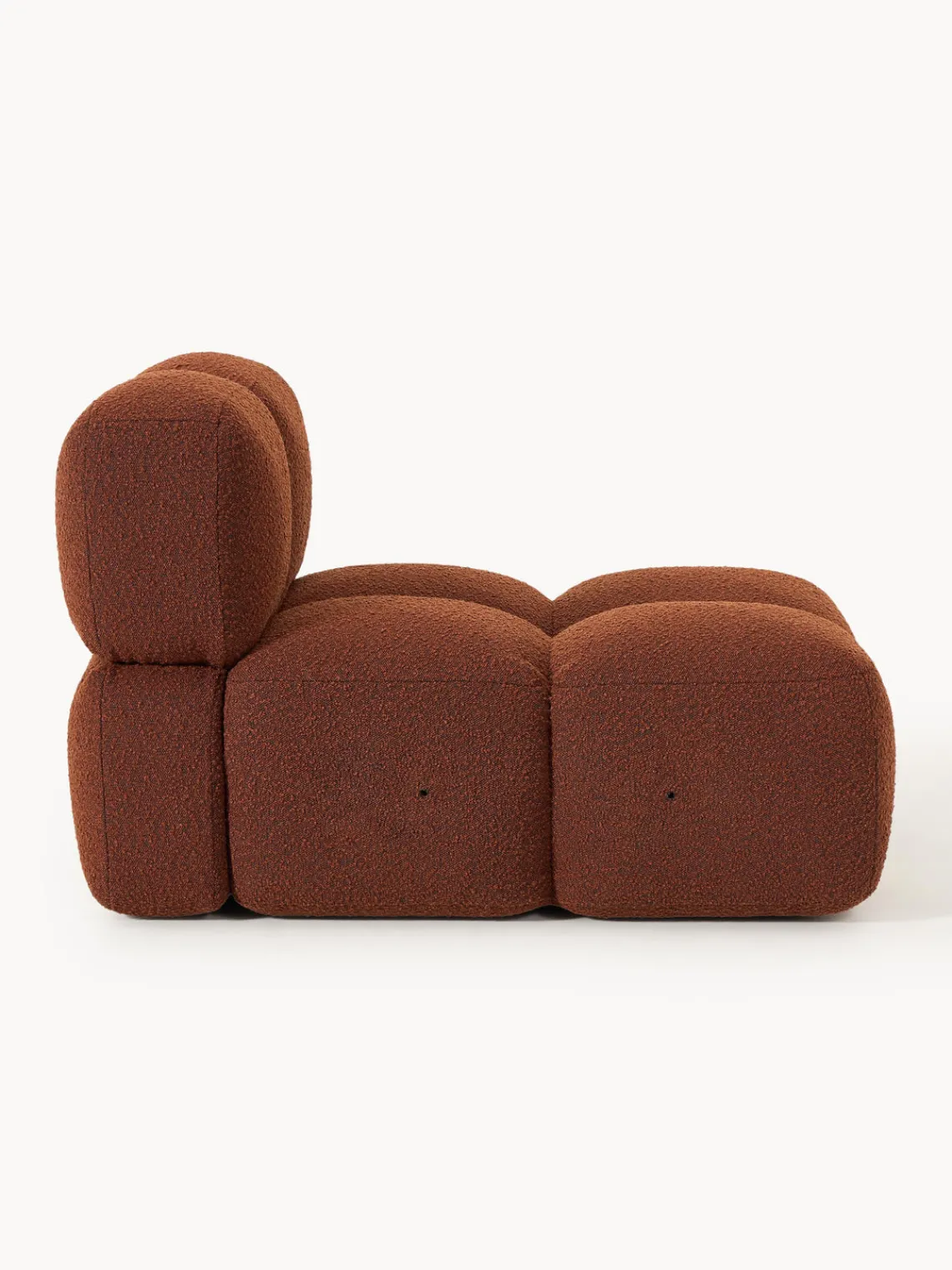 Sofás>Westwing Collection Módulo central en tejido bouclé Tayla Bouclé terracota