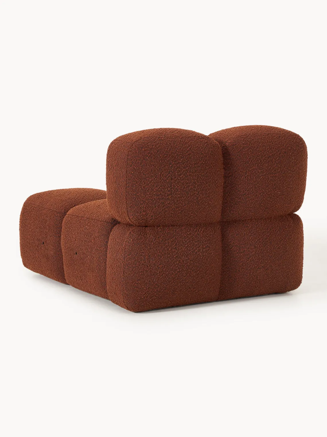 Sofás>Westwing Collection Módulo central en tejido bouclé Tayla Bouclé terracota