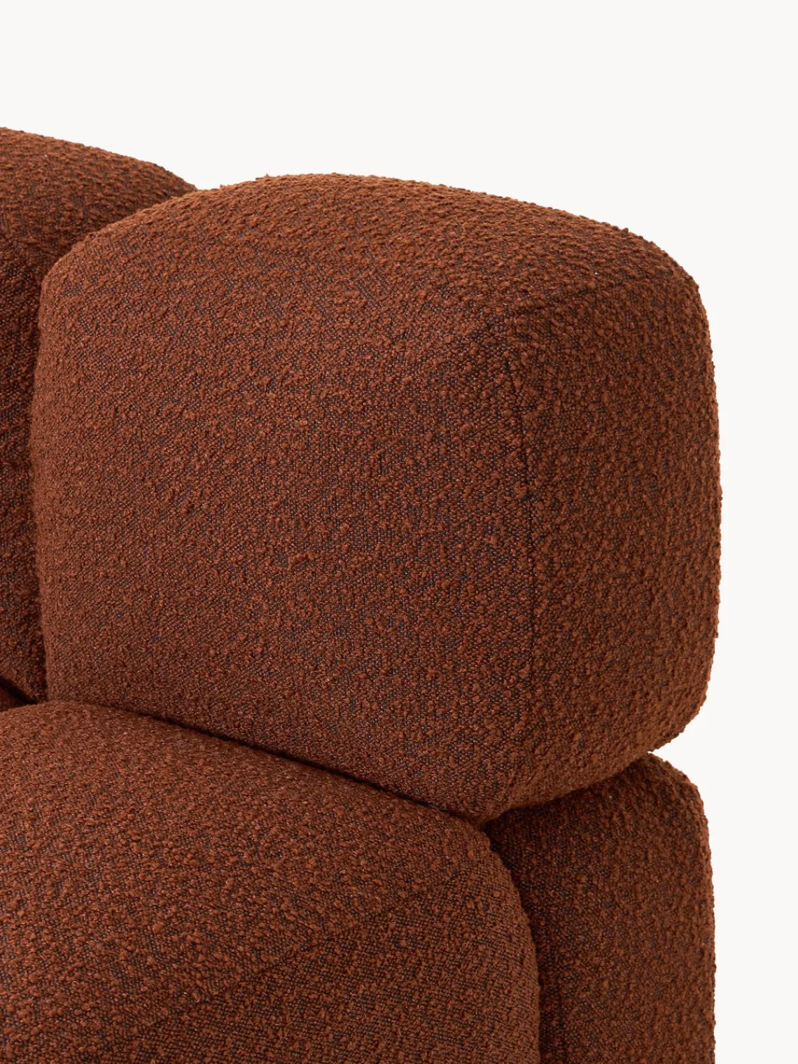 Sofás>Westwing Collection Módulo central en tejido bouclé Tayla Bouclé terracota