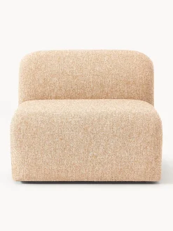 Sofás>Westwing Collection Módulo central en tejido bouclé Wolke Bouclé naranja