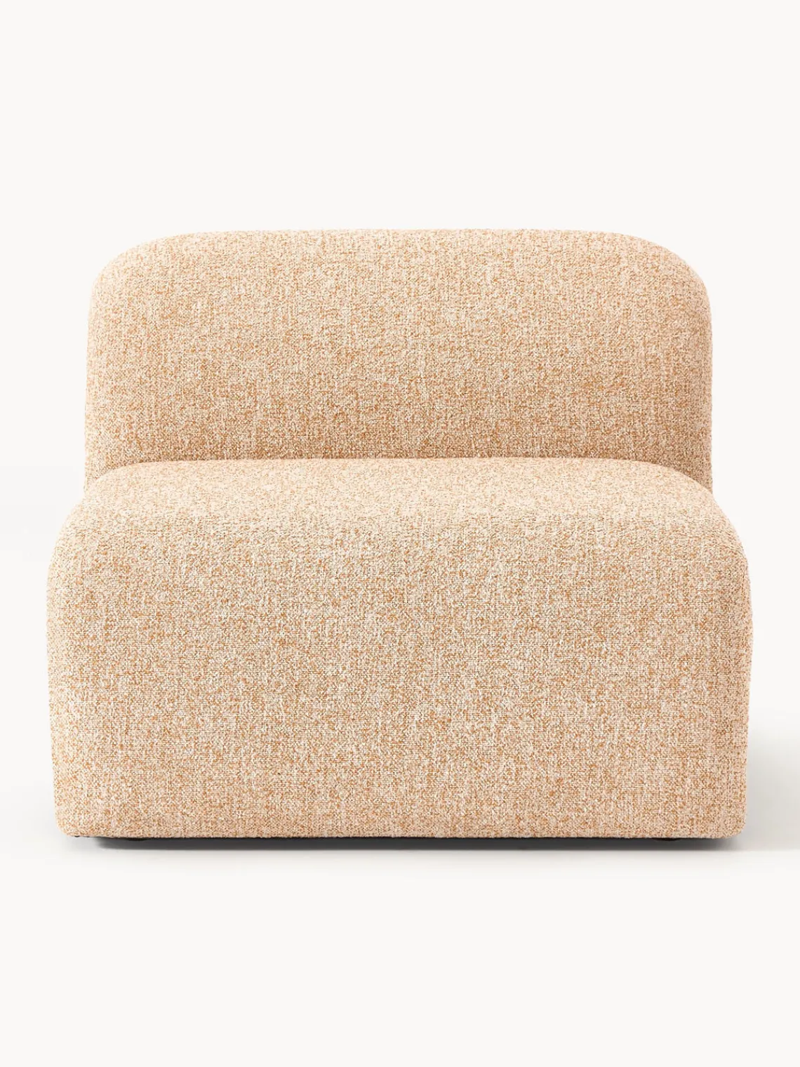 Sofás>Westwing Collection Módulo central en tejido bouclé Wolke Bouclé naranja