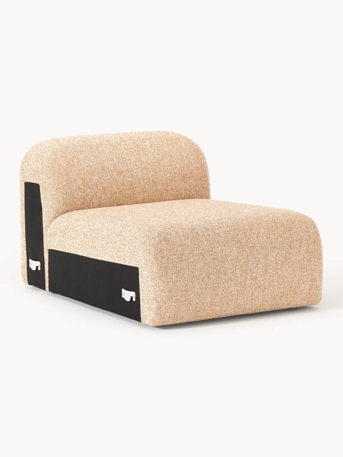 Sofás>Westwing Collection Módulo central en tejido bouclé Wolke Bouclé naranja