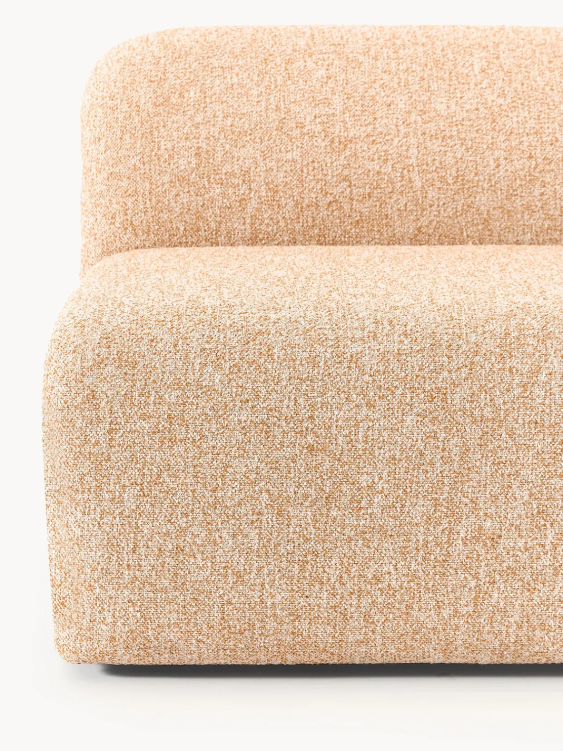 Sofás>Westwing Collection Módulo central en tejido bouclé Wolke Bouclé naranja