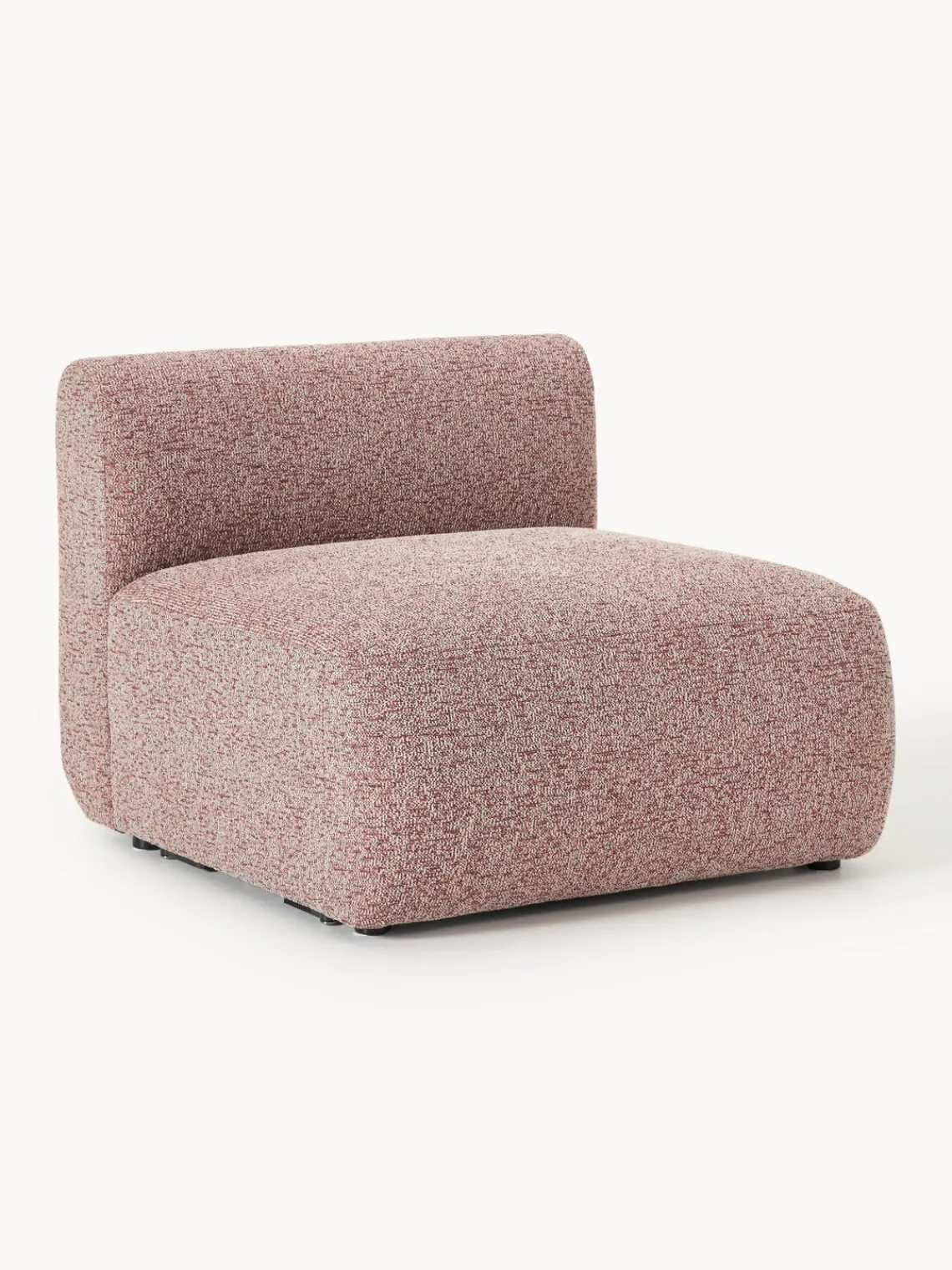 Sofás>Westwing Collection Módulo central en tejido bouclé Sofia Bouclé jaspeado, terracota