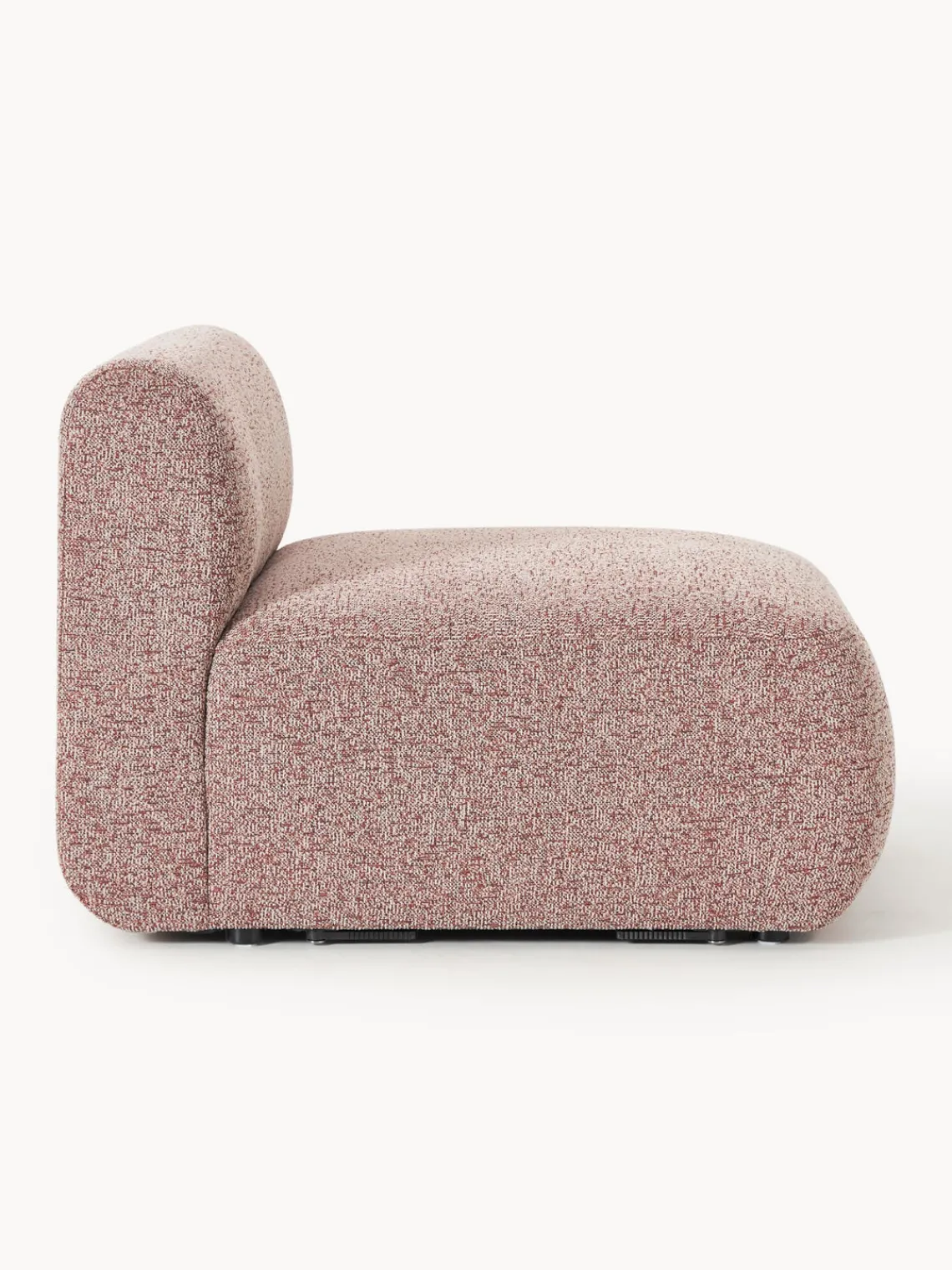 Sofás>Westwing Collection Módulo central en tejido bouclé Sofia Bouclé jaspeado, terracota