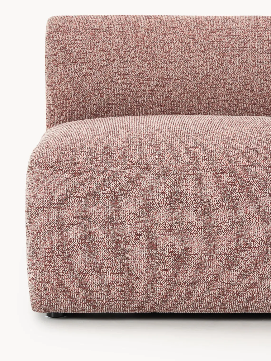 Sofás>Westwing Collection Módulo central en tejido bouclé Sofia Bouclé jaspeado, terracota