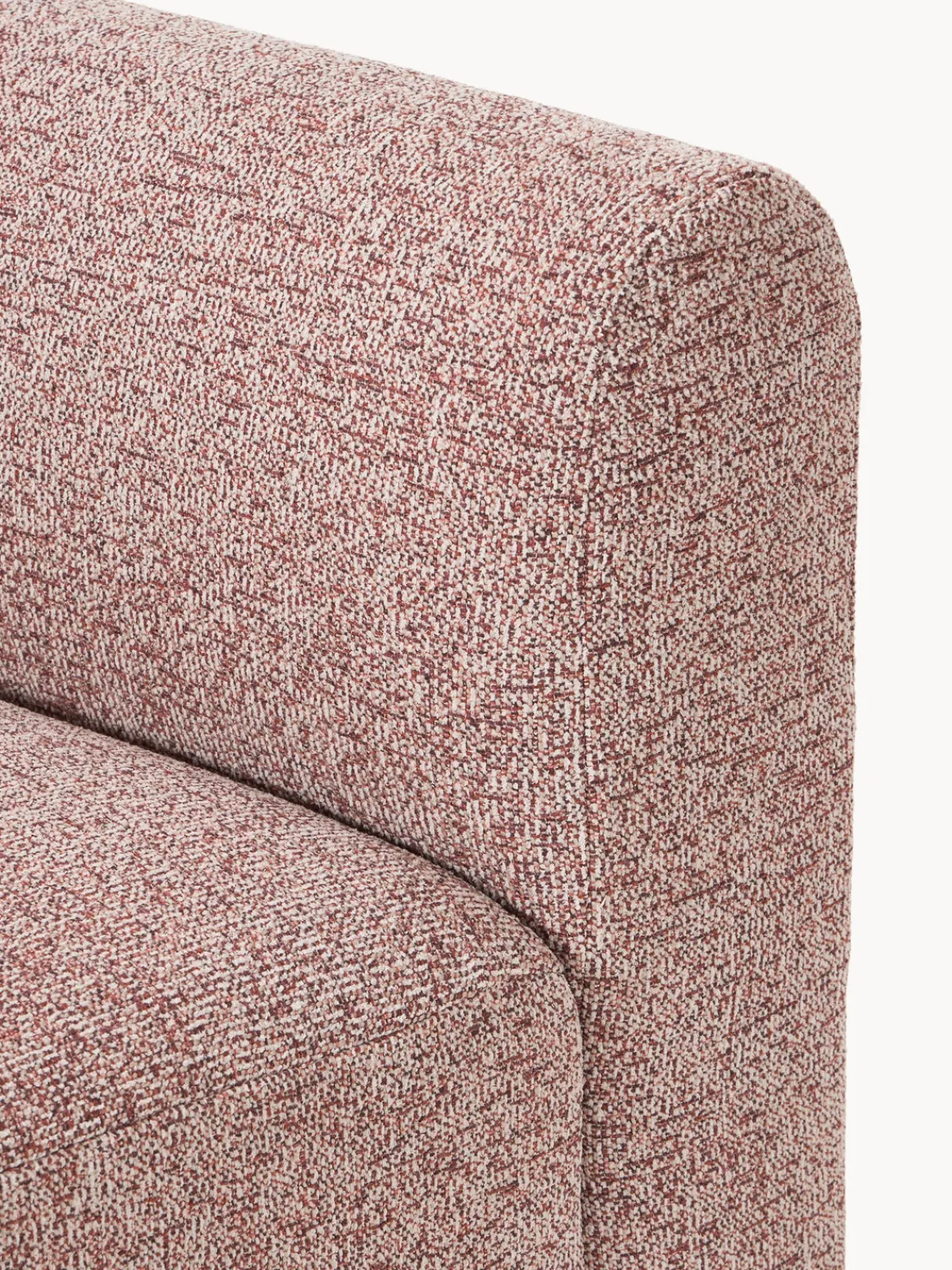 Sofás>Westwing Collection Módulo central en tejido bouclé Sofia Bouclé jaspeado, terracota