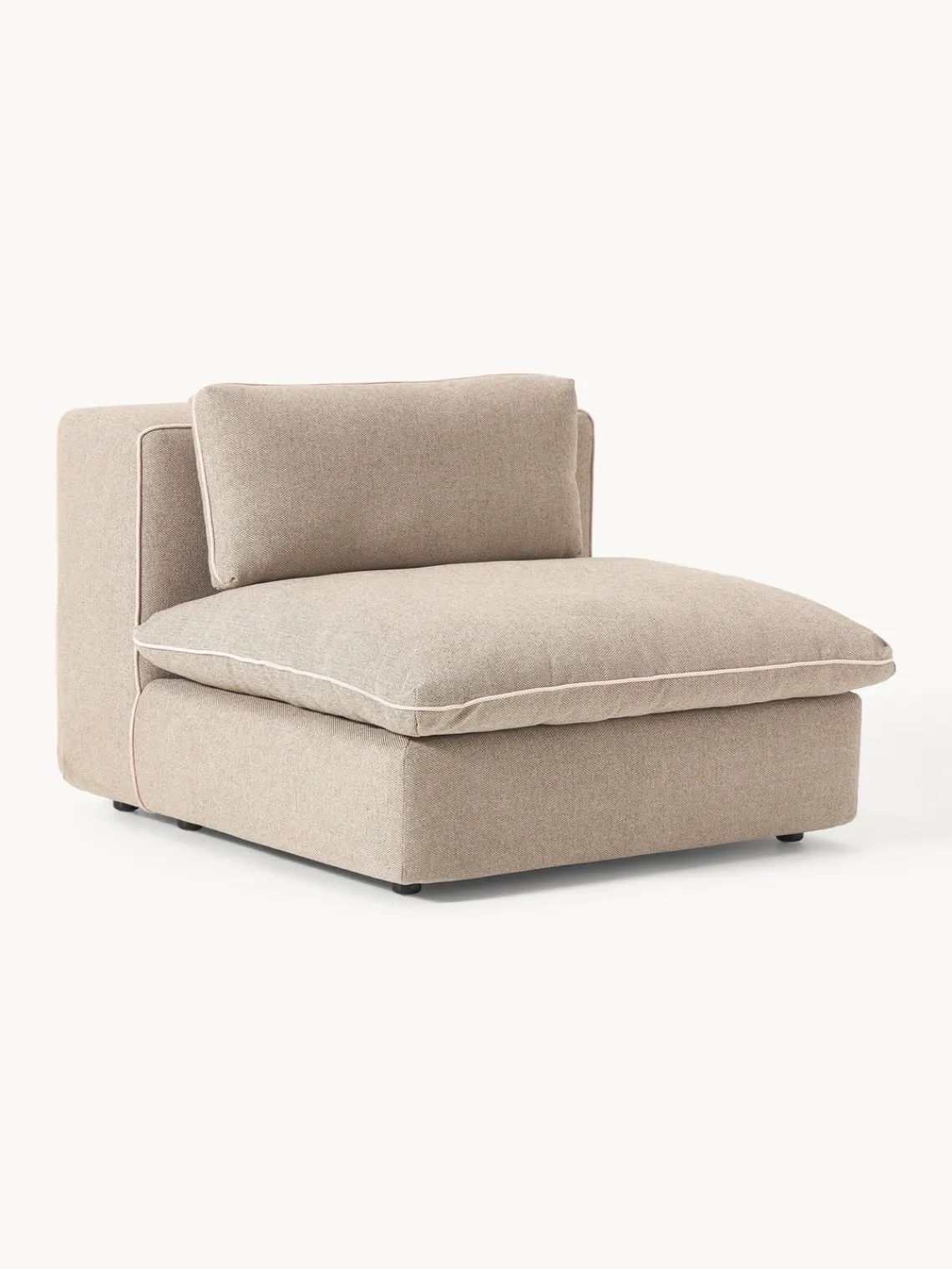 Sofás>Westwing Collection Módulo central Felix Tejido grueso beige