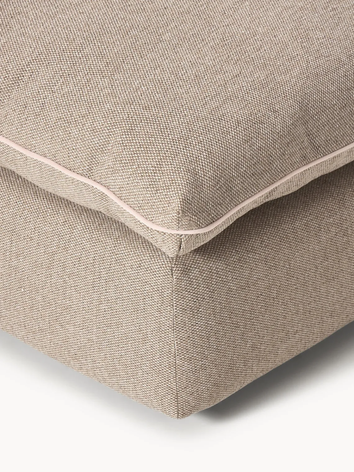 Sofás>Westwing Collection Módulo central Felix Tejido grueso beige