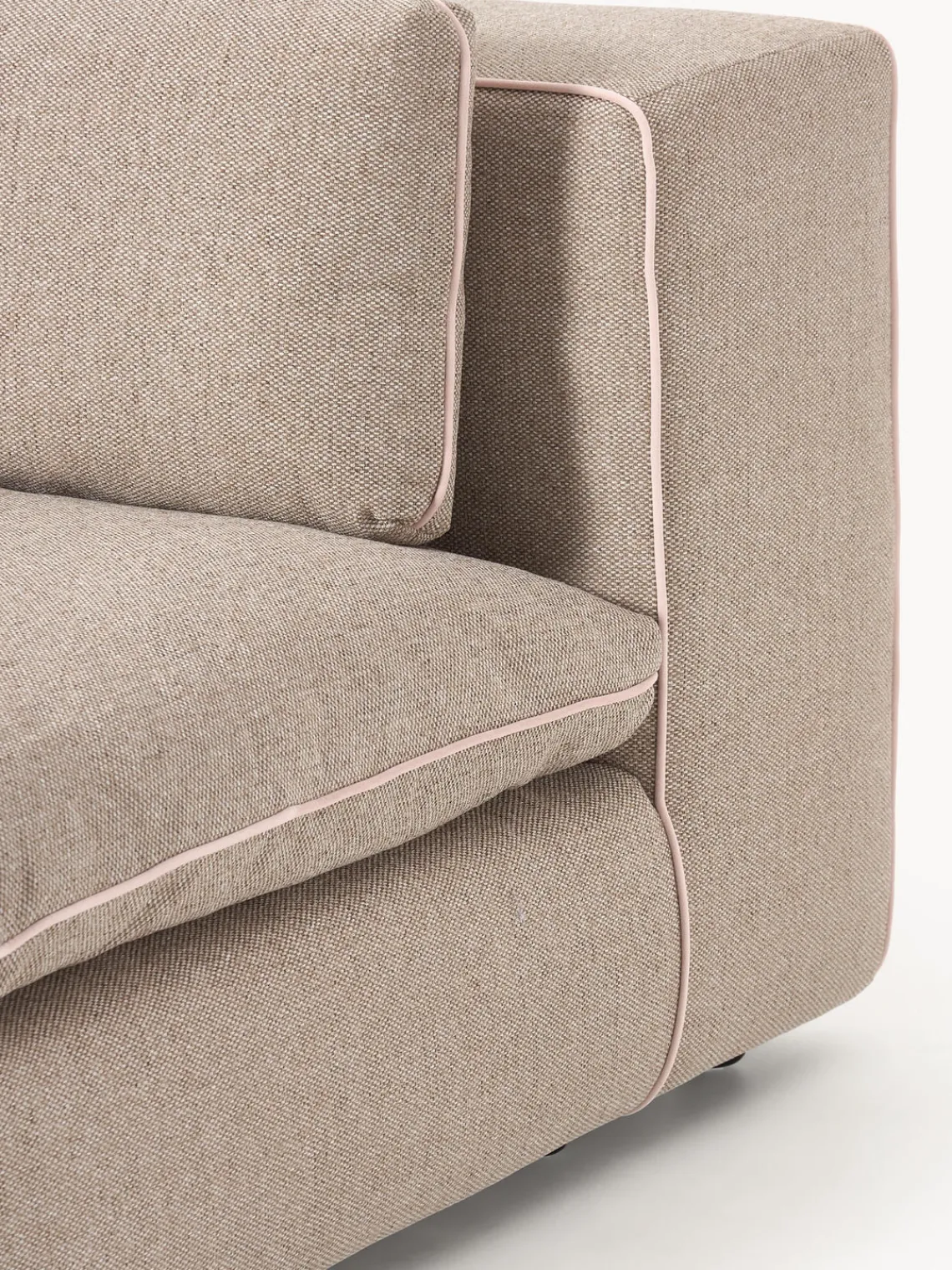 Sofás>Westwing Collection Módulo central Felix Tejido grueso beige