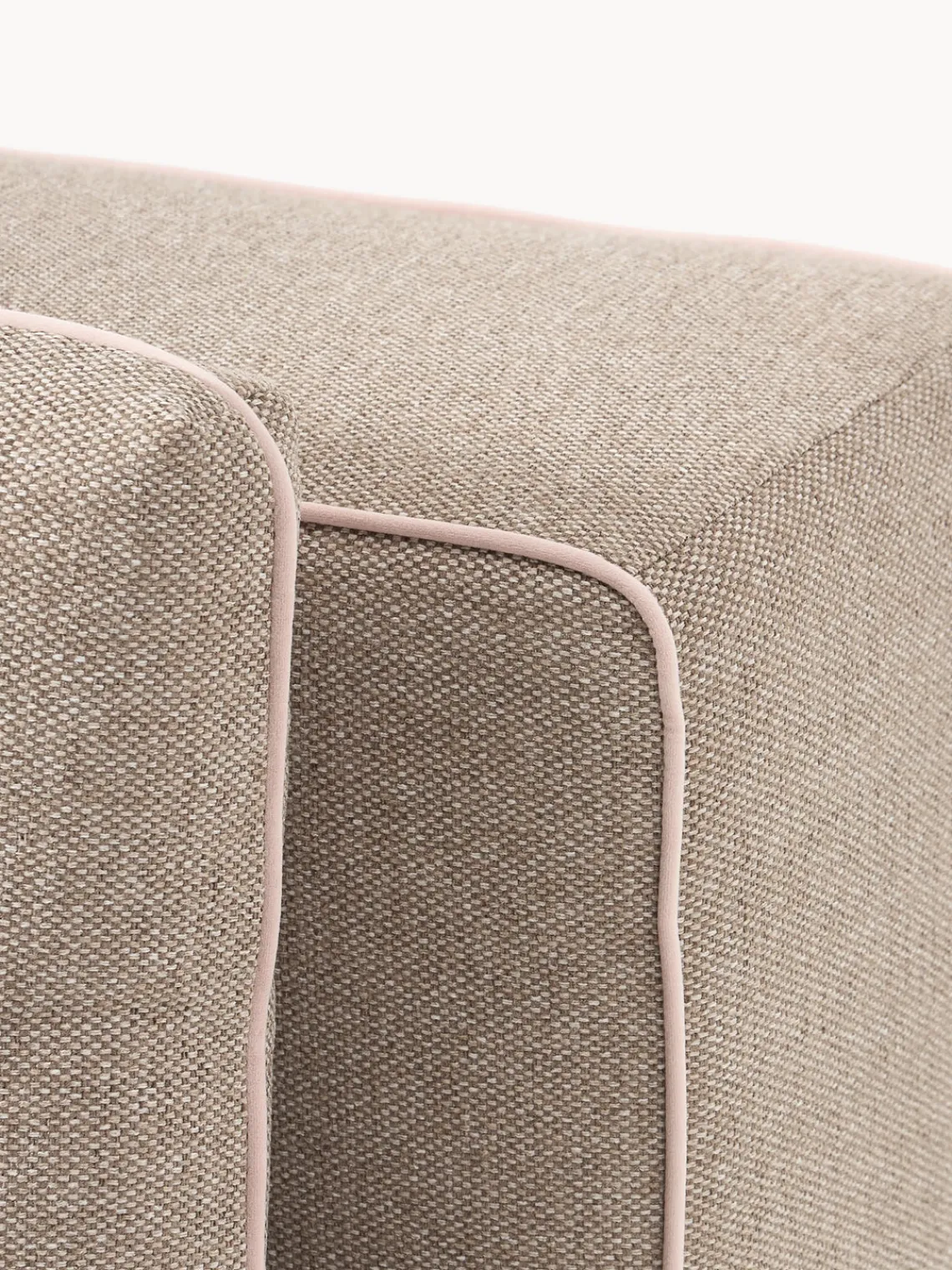 Sofás>Westwing Collection Módulo central Felix Tejido grueso beige