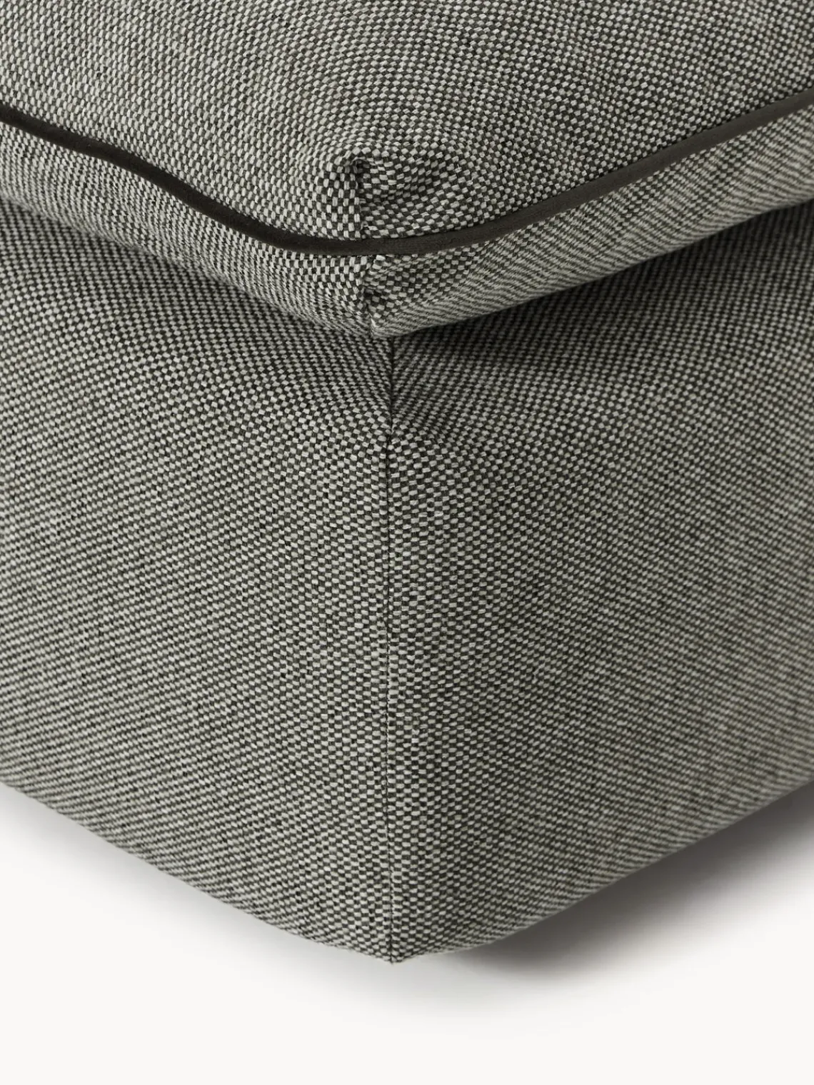 Sofás>Westwing Collection Módulo central Felix Tejido grueso gris oscuro