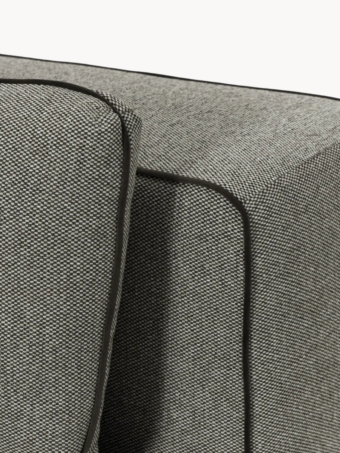 Sofás>Westwing Collection Módulo central Felix Tejido grueso gris oscuro