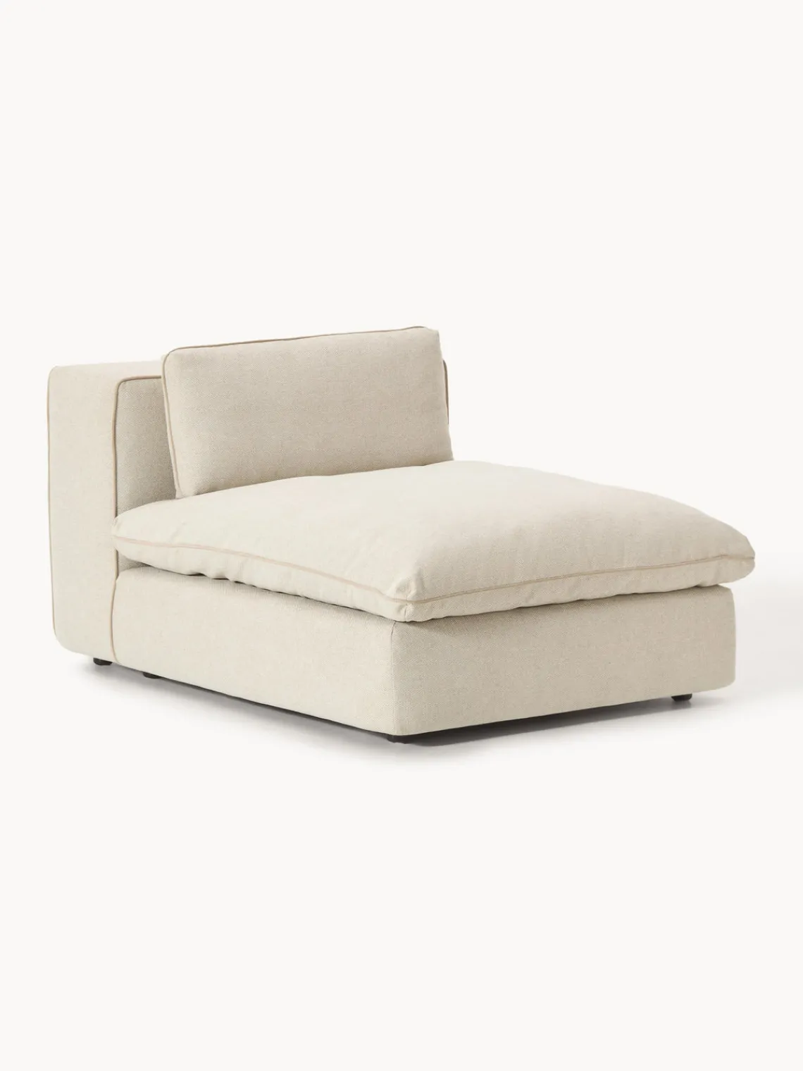 Sofás>Westwing Collection Módulo central grande Felix Tejido grueso beige claro