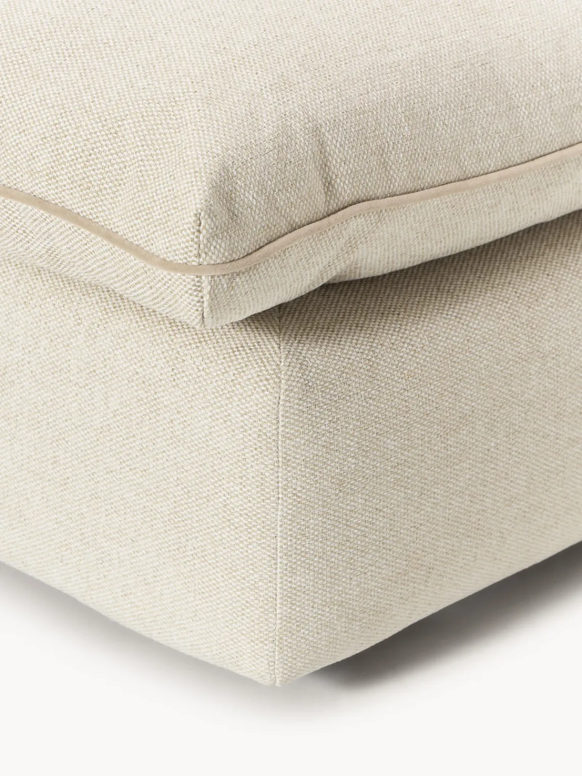 Sofás>Westwing Collection Módulo central grande Felix Tejido grueso beige claro