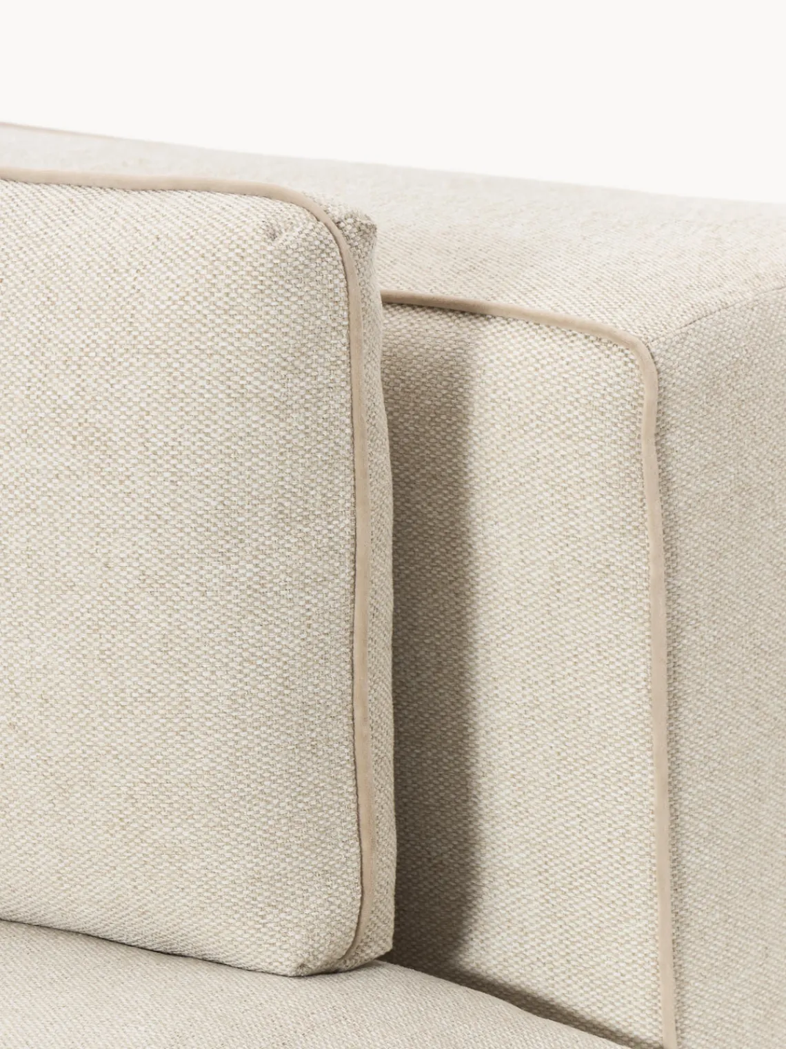 Sofás>Westwing Collection Módulo central grande Felix Tejido grueso beige claro