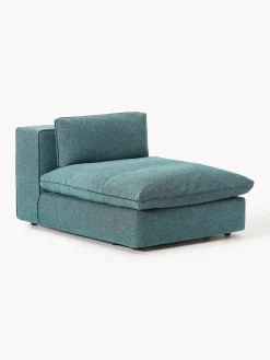 Sofás>Westwing Collection Módulo central grande Felix Tejido grueso verde turquesa