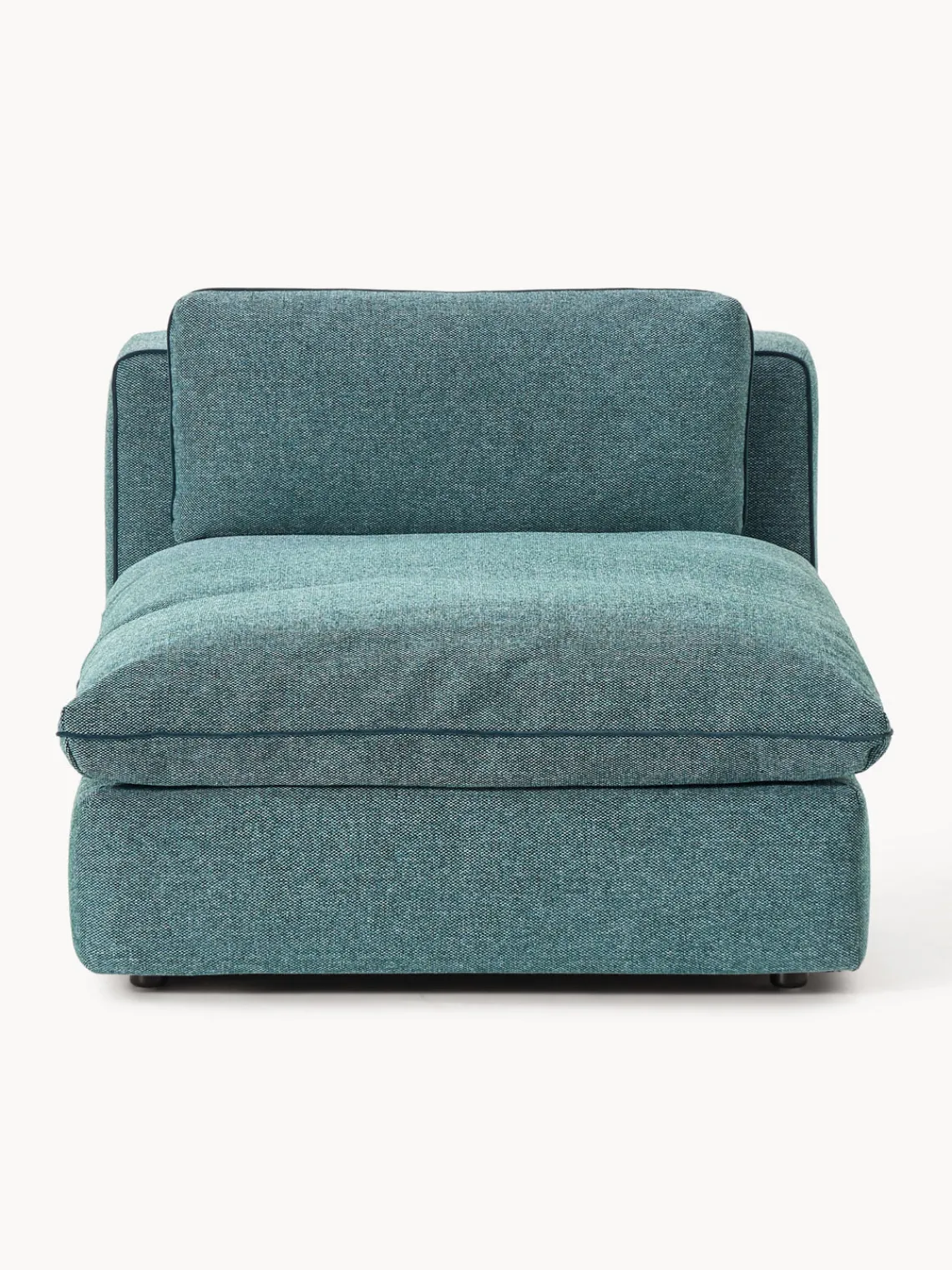 Sofás>Westwing Collection Módulo central grande Felix Tejido grueso verde turquesa