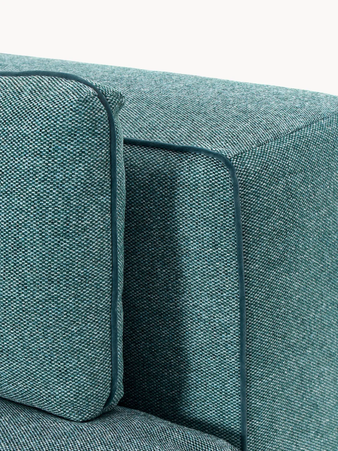 Sofás>Westwing Collection Módulo central grande Felix Tejido grueso verde turquesa