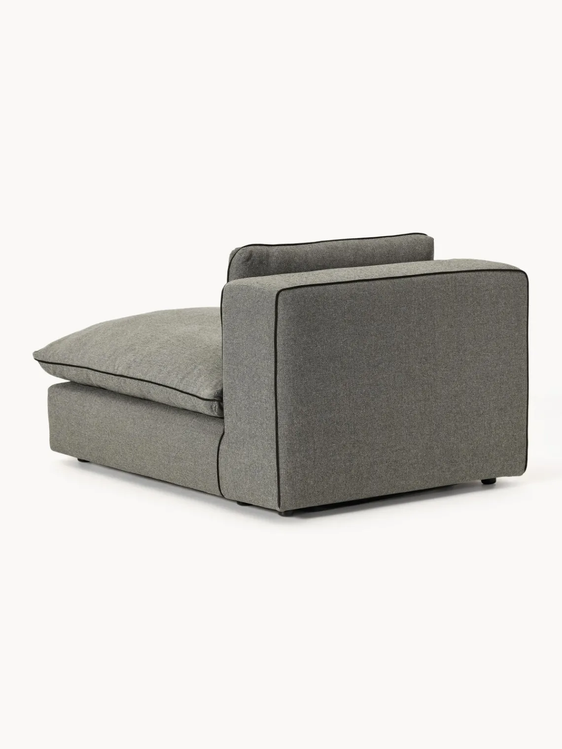 Sofás>Westwing Collection Módulo central grande Felix Tejido grueso gris oscuro