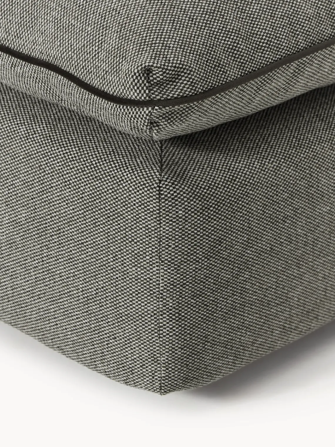 Sofás>Westwing Collection Módulo central grande Felix Tejido grueso gris oscuro