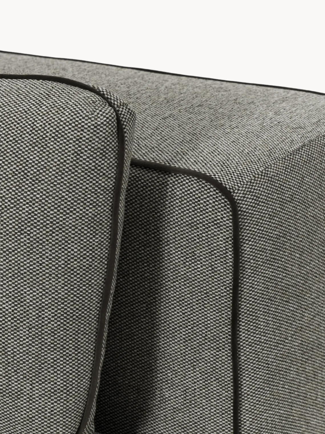 Sofás>Westwing Collection Módulo central grande Felix Tejido grueso gris oscuro