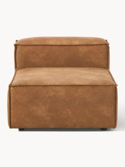 Sofás>Westwing Collection Módulo central sofá de cuero reciclado Lennon Cuero marrón