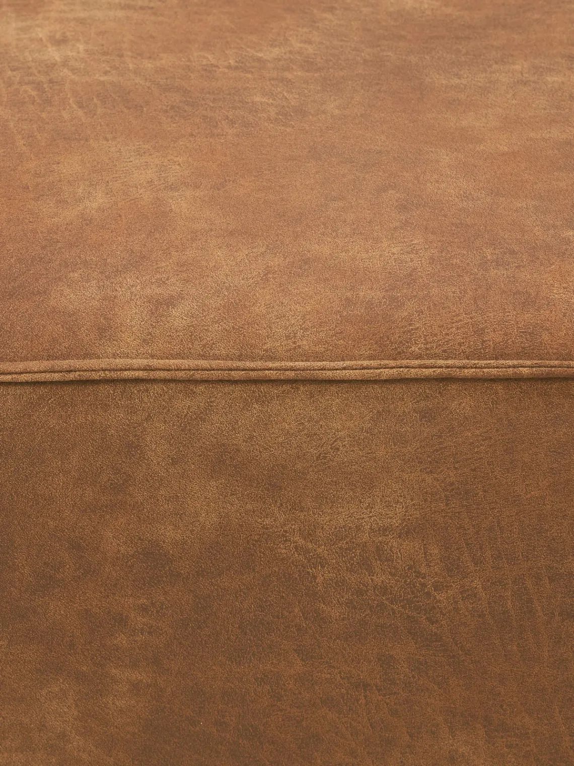 Sofás>Westwing Collection Módulo central sofá de cuero reciclado Lennon Cuero marrón