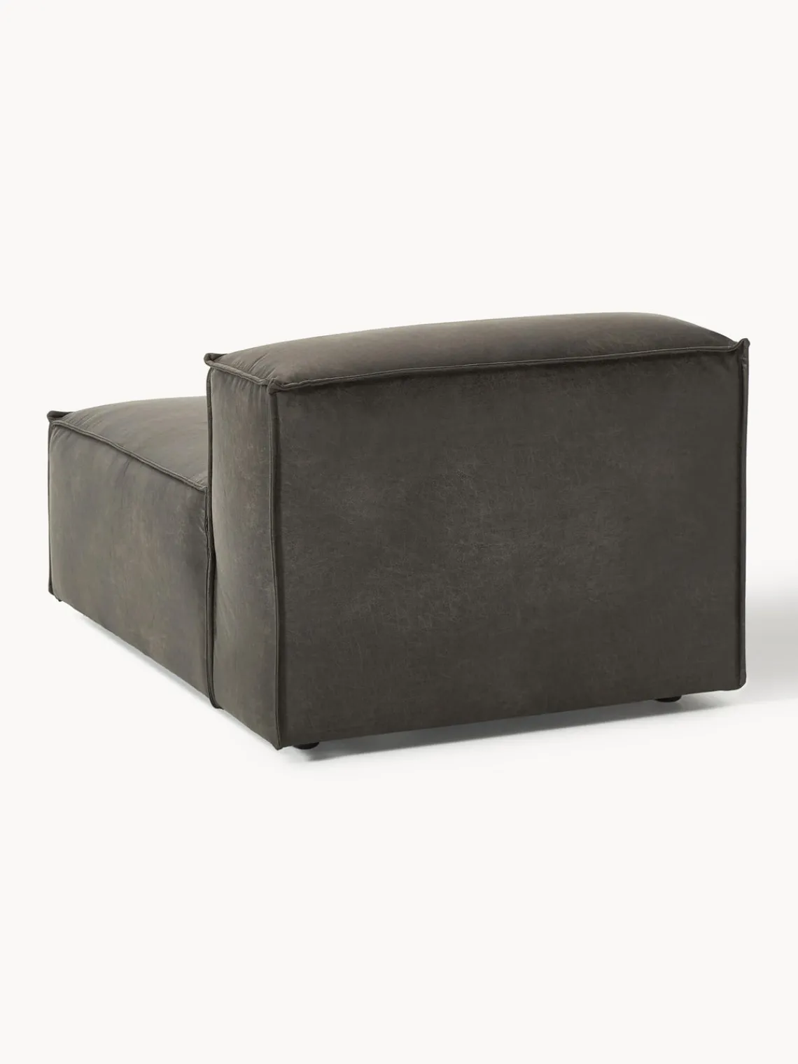 Sofás>Westwing Collection Módulo central sofá de cuero reciclado Lennon Cuero taupe