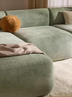 Sofás>Westwing Collection Módulo central Sofia Terciopelo verde salvia