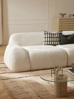 Clearance Módulo de esquina de borreguillo bouclé Wolke Sofás