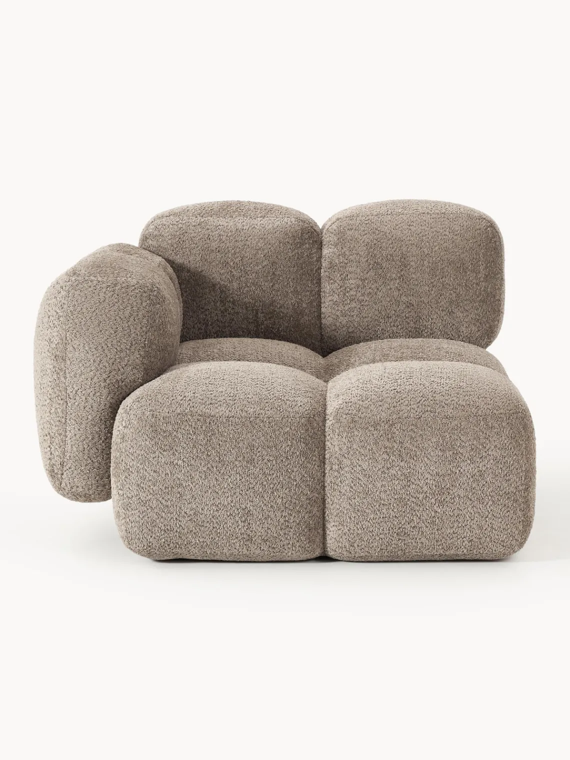 Sale Módulo de esquina de borreguillo bouclé Tayla Sofás