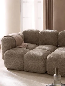 Sale Módulo de esquina de borreguillo bouclé Tayla Sofás