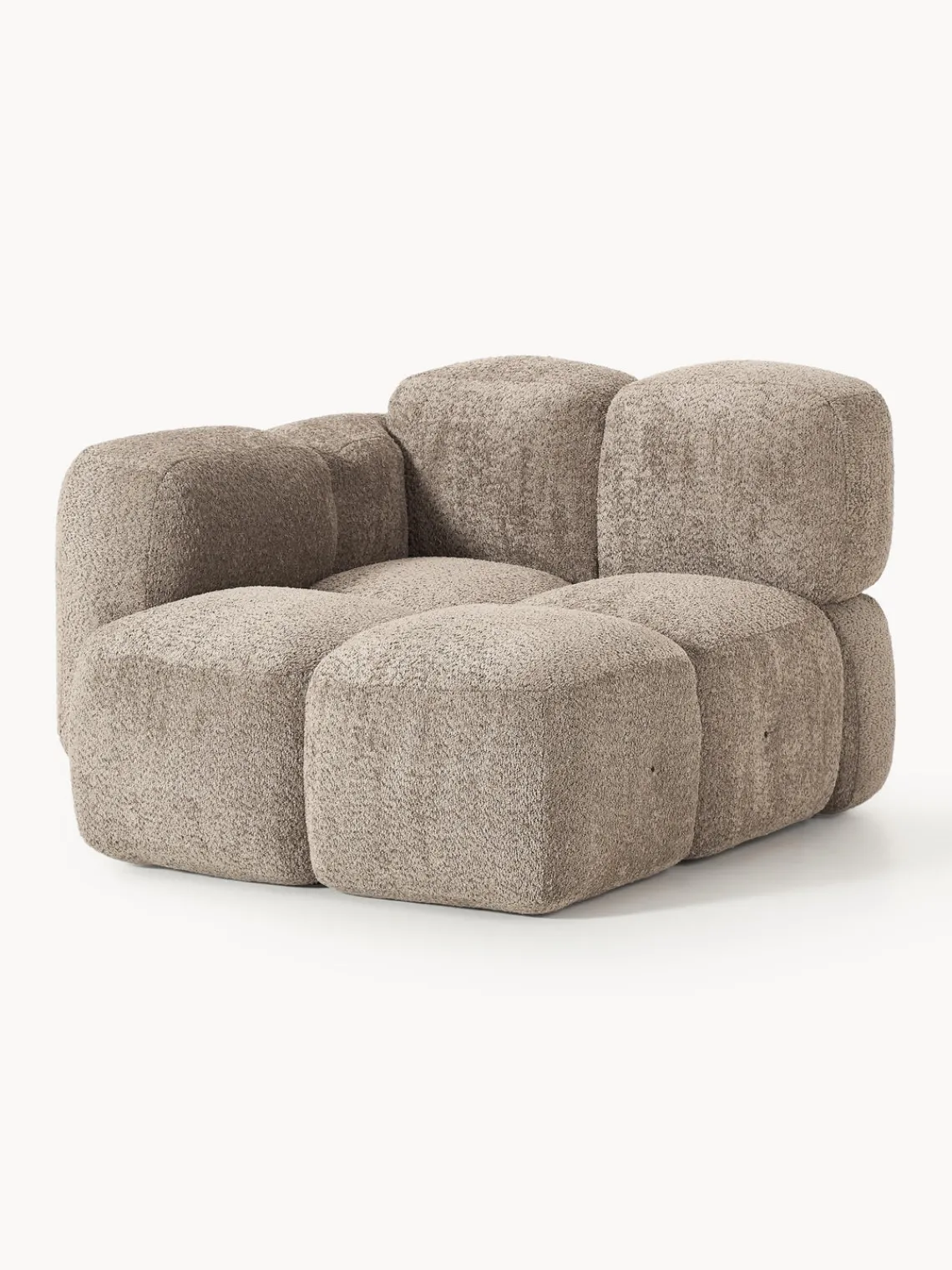 Sale Módulo de esquina de borreguillo bouclé Tayla Sofás