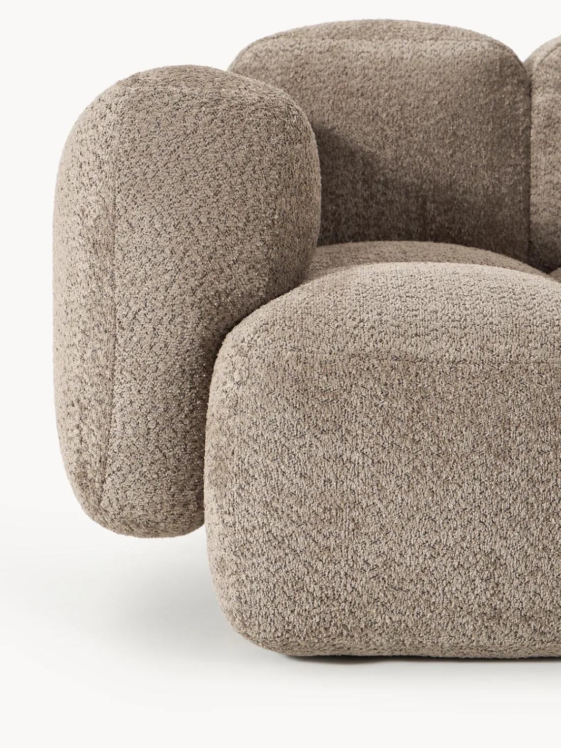 Sale Módulo de esquina de borreguillo bouclé Tayla Sofás