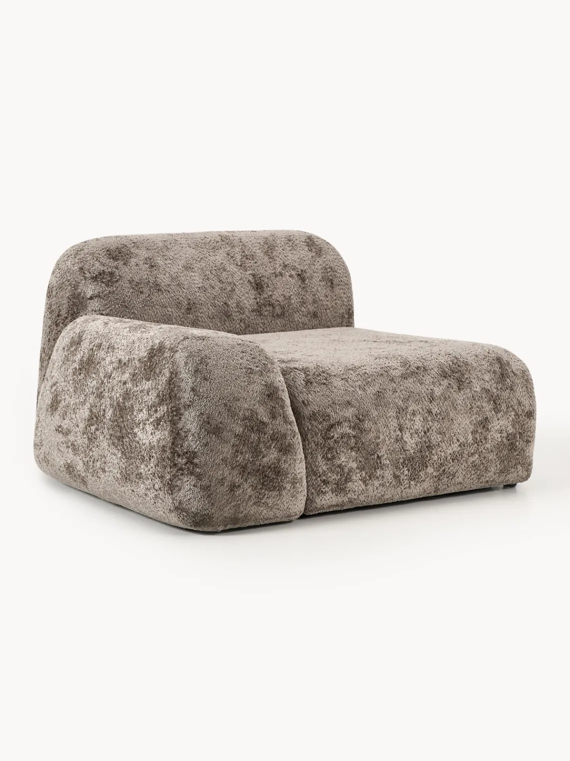 Sofás>Westwing Collection Módulo de esquina de borreguillo bouclé Wolke Borreguillo bouclé taupe