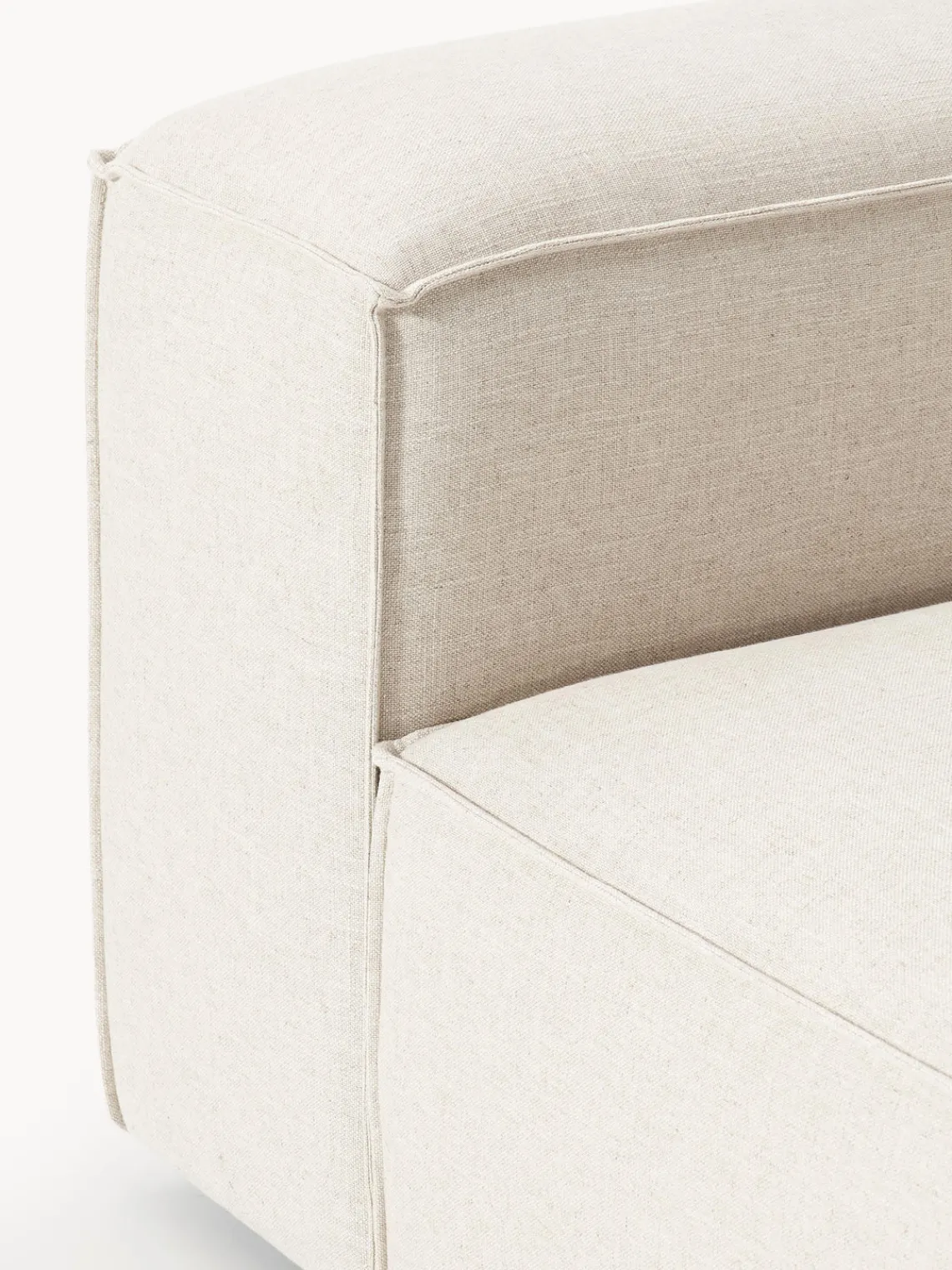 Sofás>Westwing Collection Módulo de esquina de mezcla de lino Lennon Mezcla de lino beige