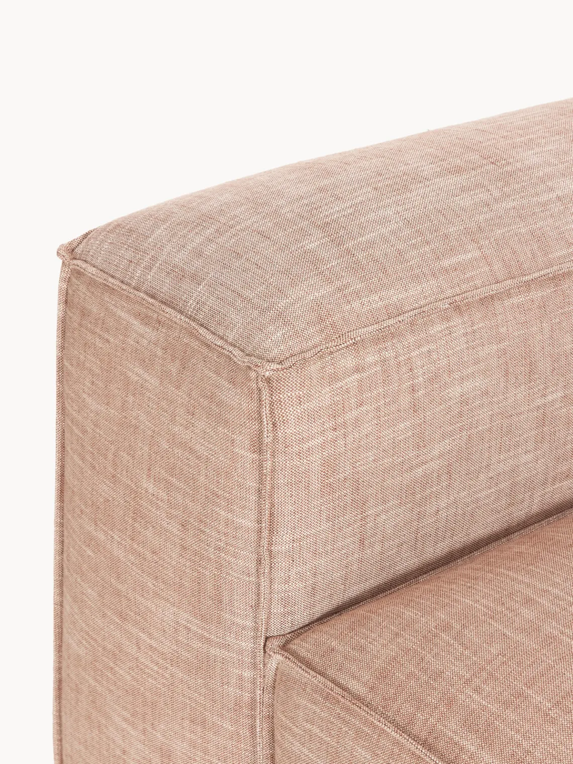 Sofás>Westwing Collection Módulo de esquina de mezcla de lino Lennon Mezcla de lino rojo óxido