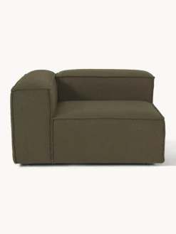 Sofás>Westwing Collection Módulo de esquina en tejido bouclé Lennon Bouclé verde oliva