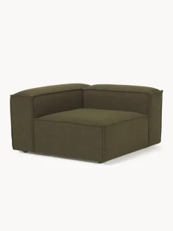 Sofás></noscript>Westwing Collection Módulo de esquina en tejido bouclé Lennon Bouclé verde oliva